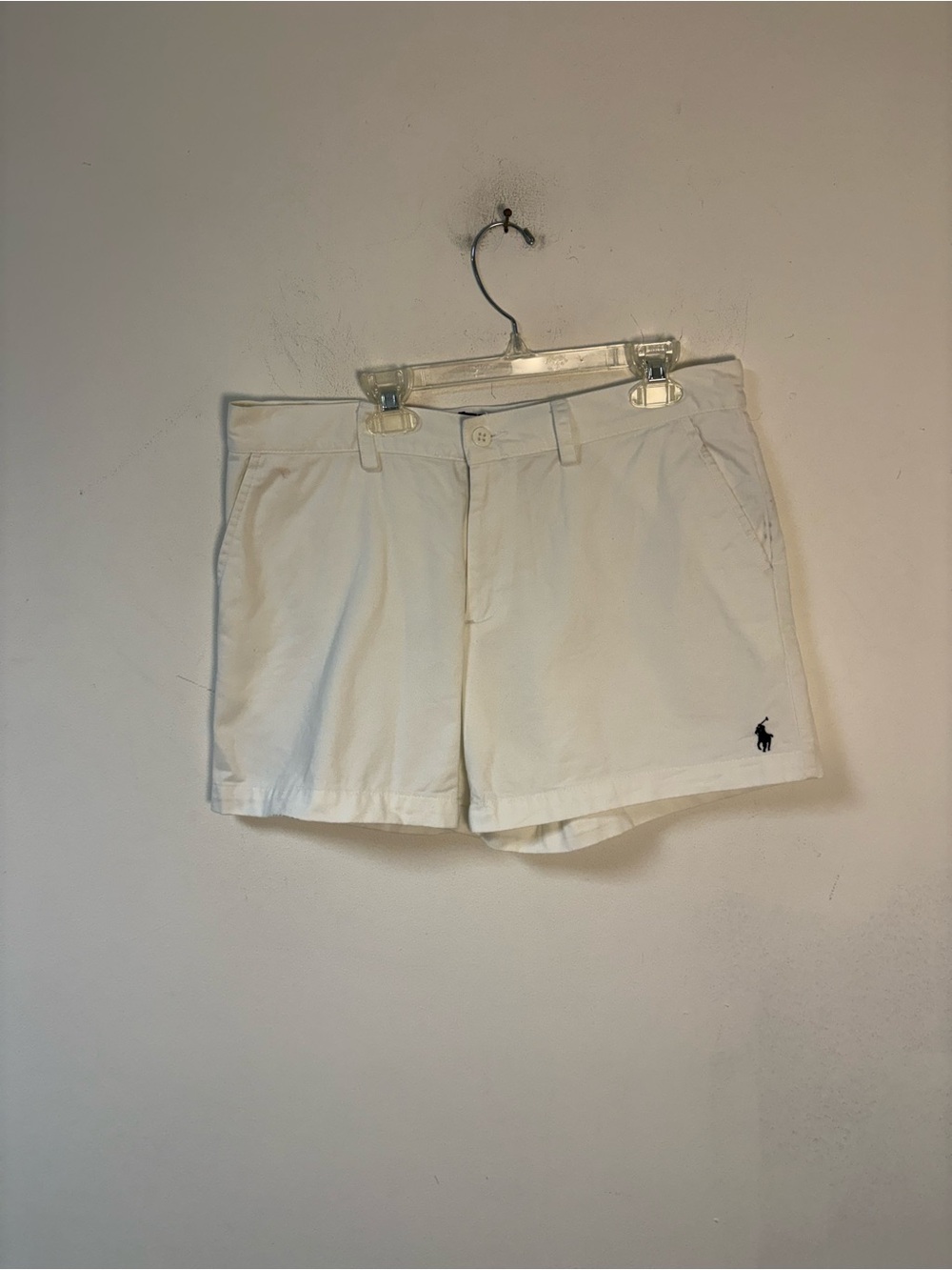 Ralph Lauren Sport White Polo Cotton Twill Chino Women’s Shorts Size 8